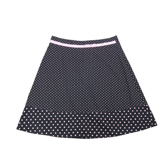 Vintage Y2K No Boundaries dark brown and pink polka dot mini skirt 9 - Picture 1 of 4
